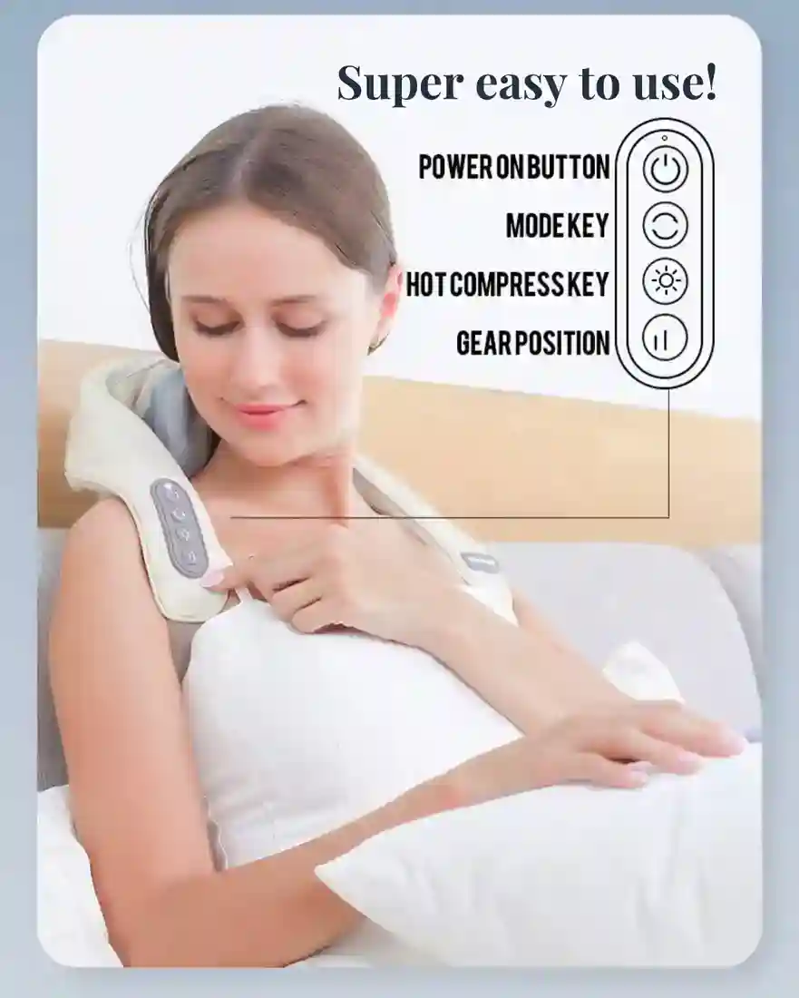 Neck & Shoulder Massager with Heat, Electric Rechargeable